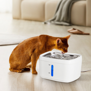 2.5L Automatic Pet Water Fountain with Stainless Steel Tray Weight Sensor