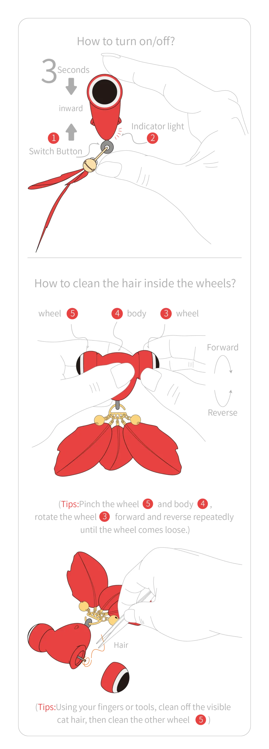 Kitifish cat toy operating instructions